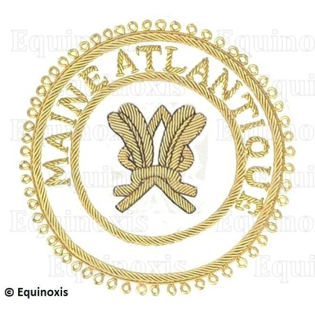 Badge / Macaron GLNF – Grande tenue provinciale – Grand Secrétaire – Maine Atlantique – Brodé main